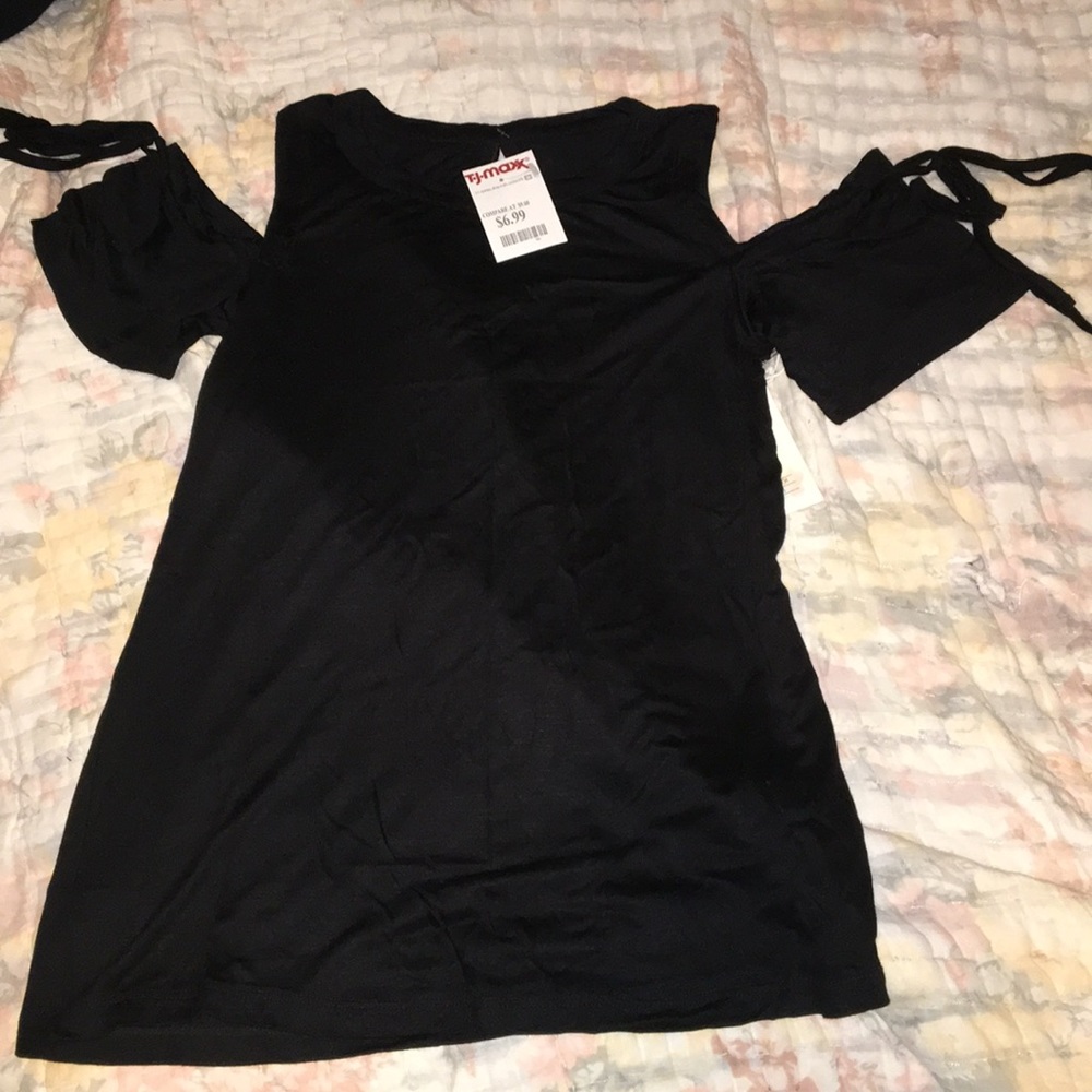 BLACK short sleeve top size:M